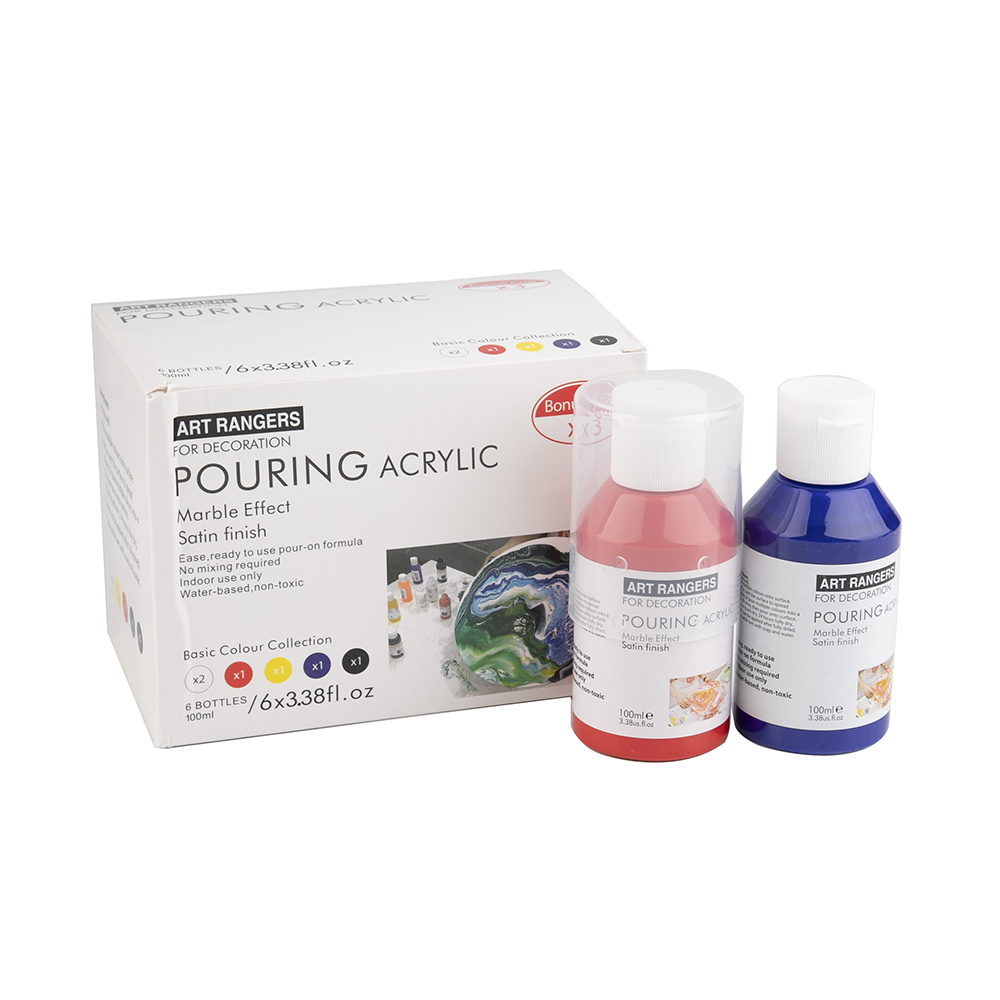 Hot-selling 6 Colors 100ml Non-Toxic Acrylic Pouring Paint Set for Kids Painting