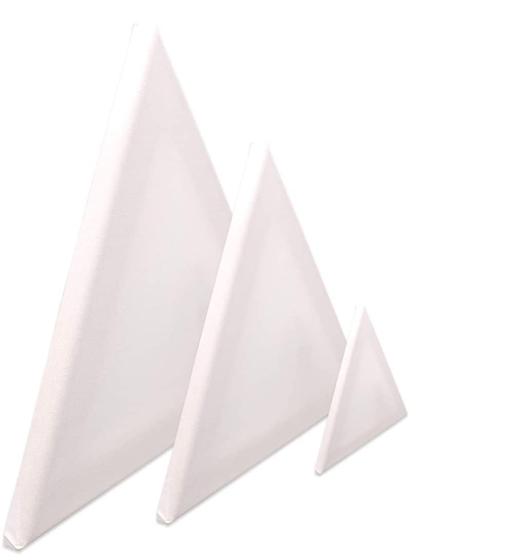 Wholesale 3 Pcs Triangle Stretched Blank Canvases 15 20 30cm for Artist Painting