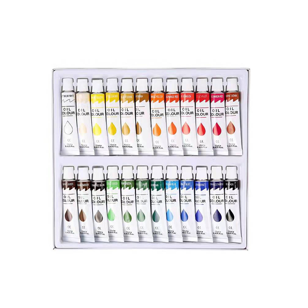 Hot-selling High Quality 24 Colors Non Toxic Art Oil Based Color Paints Tube 200ml for Kids Painting