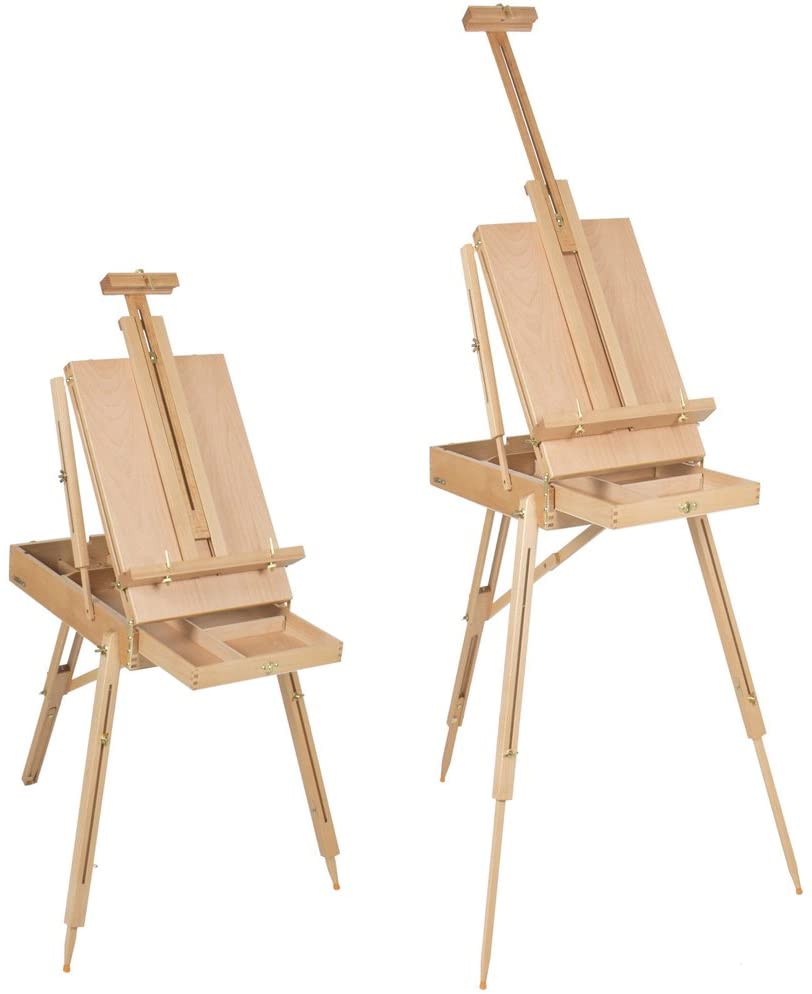 Customized High Quality Professional Portable Folding Wooden Box Painting Easel Display Stand for Artist