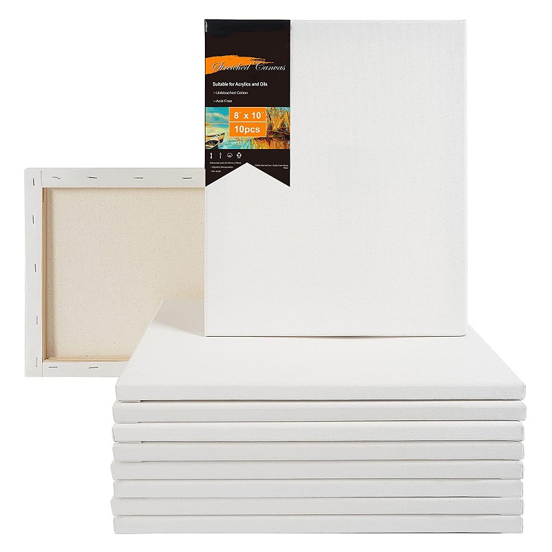 Customized 10 Pcs Oil Proof Canvas Kit Paint Canvases Blank Set for Acrylic Oil Painting