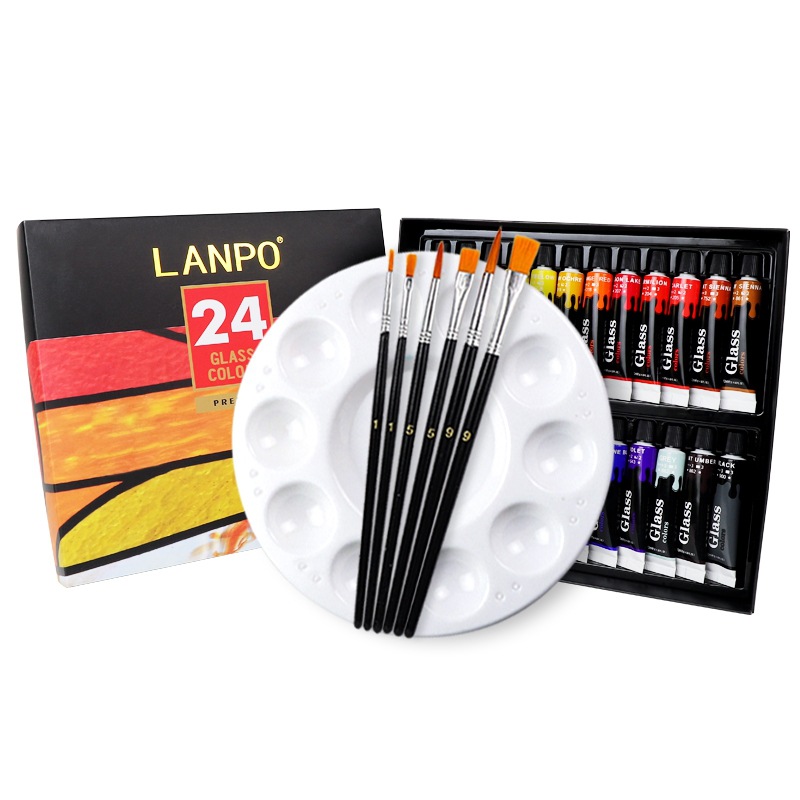 Factory price wholesale art box acrylic paint set with brushes and palette