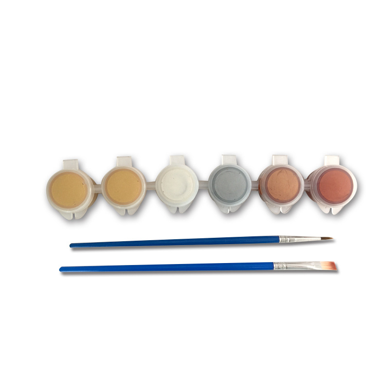 Metallic Color Wholesale Acrylic Paint Brush Set Custom 5ml Paint Set With Brush 6 Joint Assembly Acrylic Paints