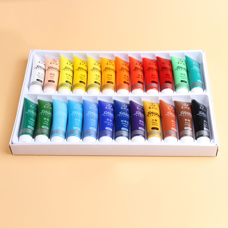 24 colors 15ml acrylic paint Graffiti Waterproof Paint Set crafts 4 all paint