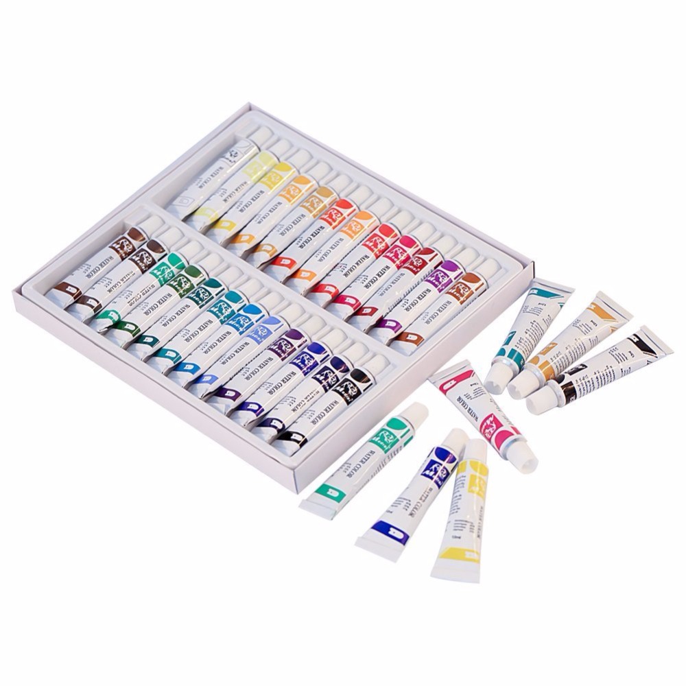Factory direct plastic tube watercolor paint set with acrylic paint set