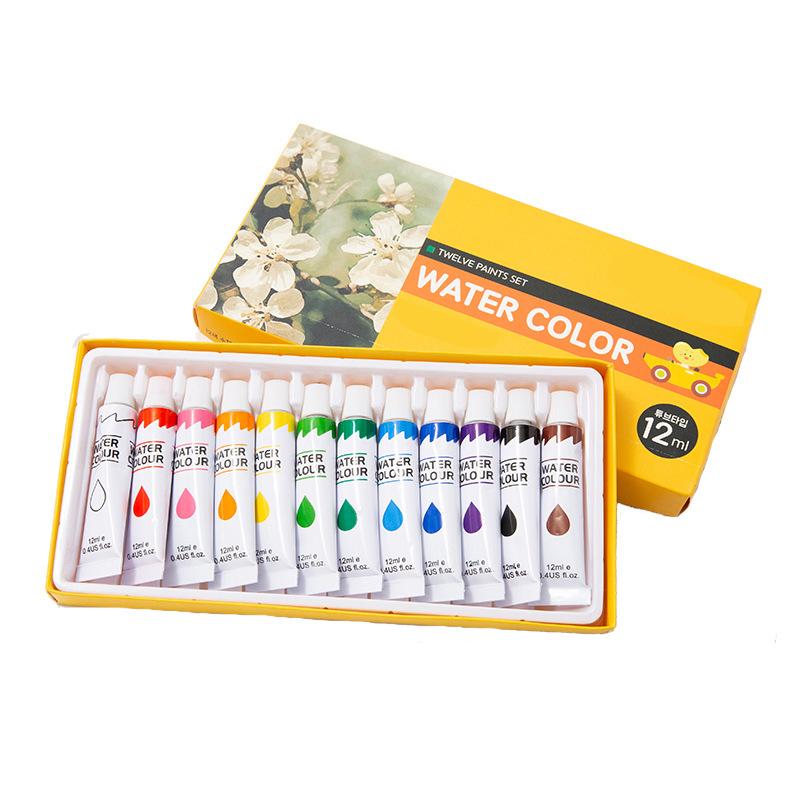 12 colors DIY water color paint set