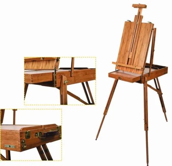 Men's and women's folding wooden easel large tray painting display stand wooden sketch drawing board