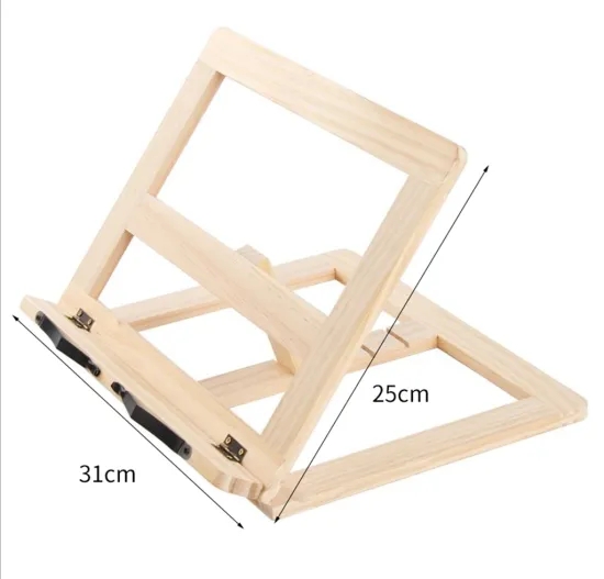 New product Children 6.25i nch mini canvas solid wood line display easel stand mini easel and Art Painting