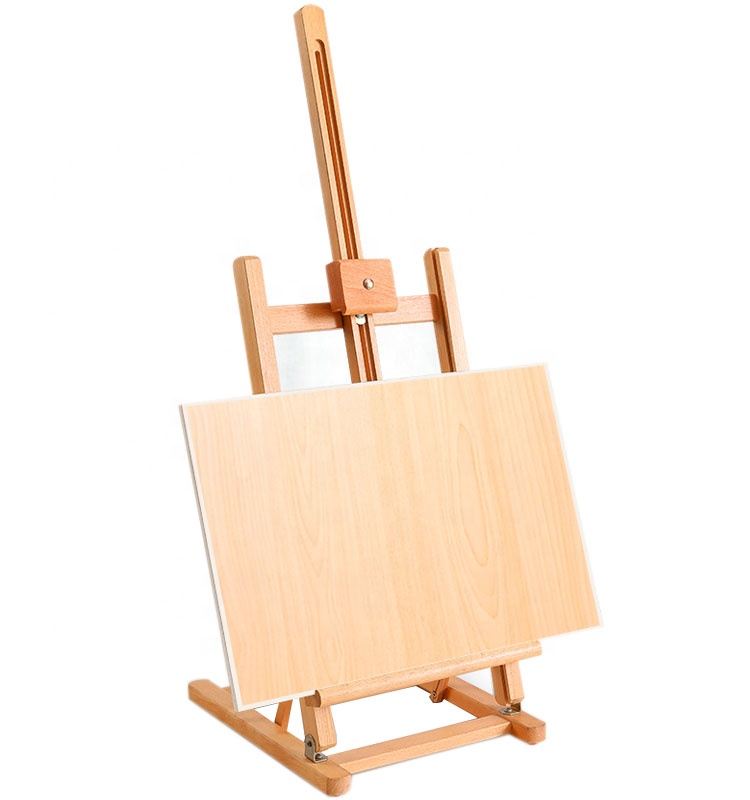 Sturdy wood Adjustable Artwork Painting Drawing H-Frame Wood Easel