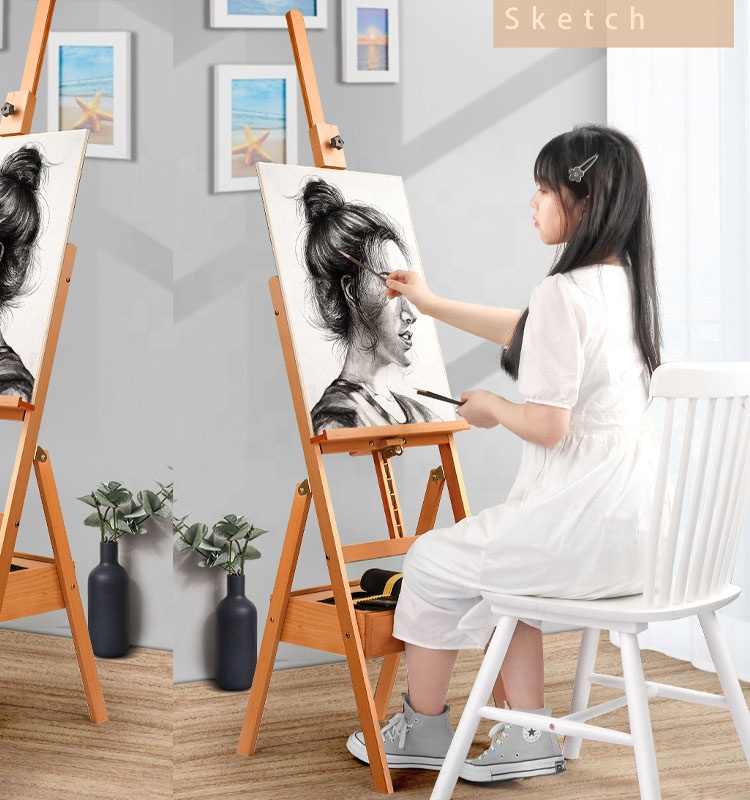 Adjustable Artwork Painting Drawing Wood Easel