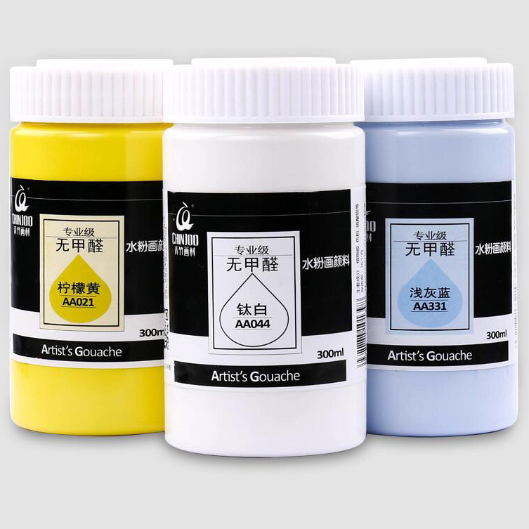 High Quality 300 ml/500 ML portable non-toxic gouache paint set for Paper and Canvas, Students, and Kids