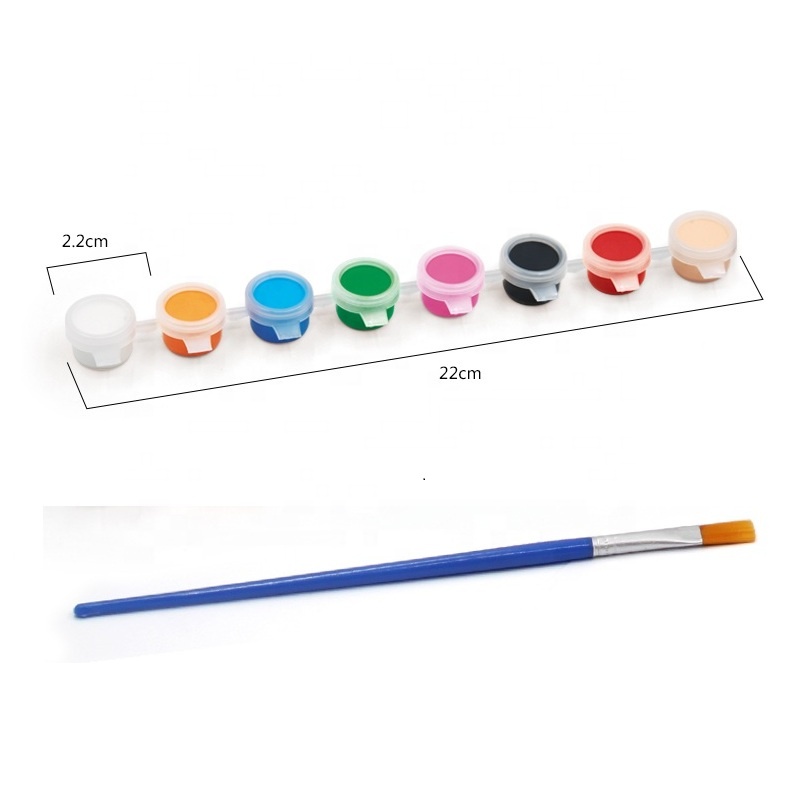 Popular 3ml Strip Pot Color Paint, Hotsale Professional Paint Acrylic Drawing Art Crafts Diy Painting 8 Color Set Canvas,paper