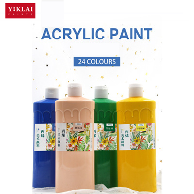 24 color 500ml hand-painted acrylic wall painted textile pigment