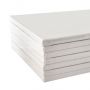 various sizes of artist painting stretched canvas