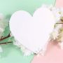 Heart Shape Cotton Artist Canvas Sketchpad