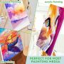 Stretched Canvas, Primed White Blank Canvas,Art Supplies for Acrylic Pouring and Oil Painting, 100% Cotton