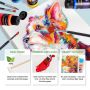 Stretched Canvas, Primed White Blank Canvas,Art Supplies for Acrylic Pouring and Oil Painting, 100% Cotton