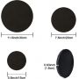 Black round Stretched Canvas