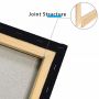 Wholesale wooden frame art blank stretched painting artist black canvas