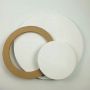 White mdf 280g100% Cotton Art Round Painting Canvas With 1.6cm Slim Profile
