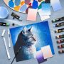 24 Colors/Tubes (24x12ml/0.4oz) with Storage Box, Rich Pigments, Vibrant art kids Acrylic Paint Set