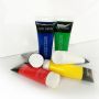 6-Pack 2.5 FL Ounce Tubes Primary Acrylic Paint Set for Painting Canvas, Clay, Fabric, Nail Art, Ceramic & Crafts