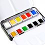 Amazon hot sale 12 transparency Watercolor Paint in Half Pans (in Tin Box)