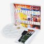 3D heavy body 24x12ml artist acrylic paint set with paint brushes