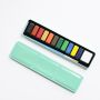 12 Colors Watercolor Paint Set Bonus Paint Brush In Travel Metal Tin Box