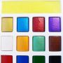 48 Metallic Colors Portable Watercolor Palette with 2 Refillable Water Blending Brush Pens