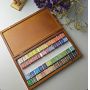 48colors professional colore watercolor solid paint wooden box set