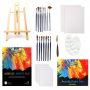 49 Pcs Acrylic Colour Paint Set Art Painting Set With Canvas Board ,Paintbrush,Palette For Artist and Kids