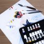 Art supplies 38pcs acrylic paint and acrylic paint brush set