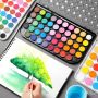 Factory Direct Sale 12/36/48 Color Solid Gouache Watercolor Paint Set Sub-Package Watercolor