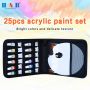 12 colors artist acrylic paint kit brush set artist supplies