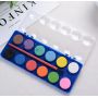 Cheap Professional Solid Watercolor Paint Set 24 Colors Red Metal Box Cake Solid Watercolor Paint With Brush