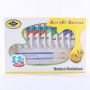 New Arrival Professional Non-Toxic 12 Colors 12ML Acrylic Colour Paint Set With 3 Brush And 1 Palette
