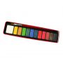 Creative Portable Children Red Iron Box Watercolor Paint 12 Colors Solid Watercolor Powder Cake Paint For Painting
