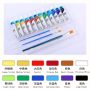 New Arrival Professional Non-Toxic 12 Colors 12ML Acrylic Colour Paint Set With 3 Brush And 1 Palette