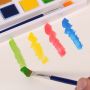 12 18 24 36 Colors Solid Watercolor Paint Set With Brush For Art Painting