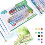 Art Supplies Watercolour And Brushes Set Non-Toxic 12 Colors Watercolor Paint Set With 3 Brush And 1 Palette