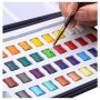 Professional 12 18 24 36 38 48 58colors fold solid watercolor paint set metallic solid watercolor paint with paint brush set