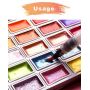 48 Colors solid watercolor cakes paints set drawing paint