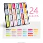 Metallic Colors WATERCOLOR SOLID Paint Set 6/8/9/15/24 Colors with Brush in TIN BOX
