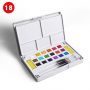 100% DRY SOLID 12/18/24/36/48/72/90 NEON METALLIC COLORS COLORFUL WATERCOLOR PALETTE PAINT SET