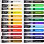 basic acrylic paints non-toxic art acrylic paints 12ml 24 acrylic paint set with 6 Brushes,1 Palette and 2 Canvas