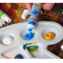 paint kids set acrylic artist paint 12colors with Palette, 3 Brushes & Sponge 12ml for kids acrylic paint