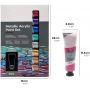 high quality acrylic paint art set 8*36ml paints acrylic metallic for Most Surfaces Including Canvas, Card, Paper and Wood