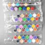3ML 12 colors Mini Strips Container Storage Acrylic Paints Pot for Classrooms School Arts and Crafts Painting Drawing