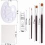 24 color acrylic paint set hot sell 24 12ml acrylic paint set with 3 brushes for Canvas, Wood, Clay, Fabric, nail acrylic paint